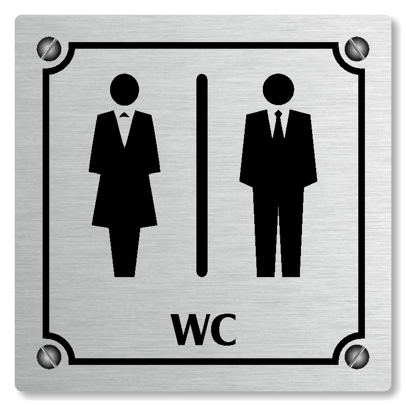 WC společné, 118x118mm, stříbrná, Kansas